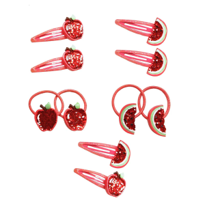 Girls Hairpin Watermelon Hair Clip Eye-catching Headpiece Sequined Headwear for Halloween Cosplay Role Play