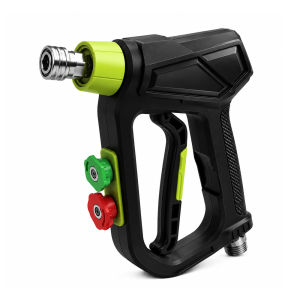 4000 PSI High Pressure Washer Short Spray Gun M22 Inlet 1/4" Quick Connector With Nozzle Holder
