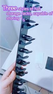 New Upgraded Hat Organizer Strong Adhesive Wall Hat Rack Multilayer Hooks for Closet & Door