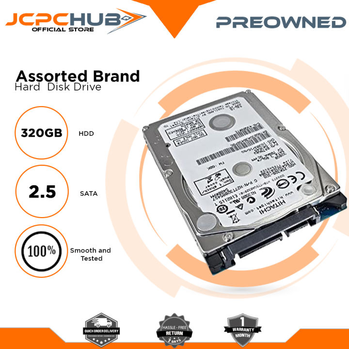 Assorted Brand 320GB HDD Laptop Hard Disk Drive WD HDD, Seagate HDD,  Toshiba HDD, Hitachi HDD Refurbished Lazada PH