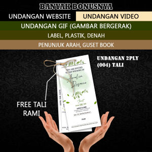 50 PCS COD UNDANGAN PERNIKAHAN 2PLY005 UNDANGAN NIKAH KARTU UCAPAN KERTAS UNDNAGAN NIKAH JIMPITAN WEDDING CARD INVITTATION UNDANGAN WALIMAH / SYUKURAN / PESTA / KHITAN / KHITANAN