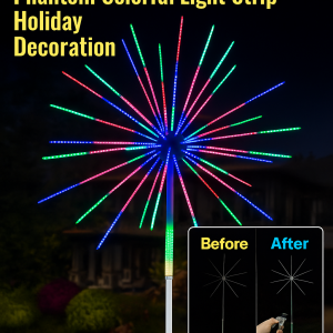 Smart Phantom Firework LED Strip Lights with Remote APP Music Sound Sync for Wedding Party New Year Christmas