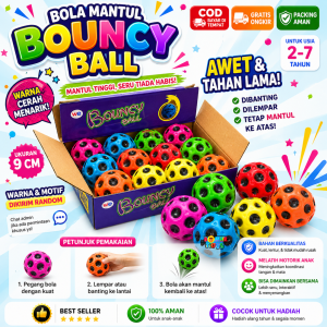 Mainan Anak Bouncy Ball Bola Mantul Bola Bekel Warna Warni Menghilangkan Stress