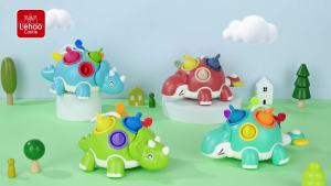 Lehoo Castle Montessori Toys for 1 Year Old Boy Girl Baby Toys for One Year Old Boy Birthday Gift 12 Months Sensory Dinosaur Travel Toys Educational Developmental Toys Age 1 Stocking Stuffers (Blue)