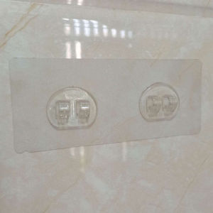 [Eqrbtl] Wall Mounted Adhesive Hook Under Wire Shelf Rack Hanger Holder Clamp Organizer