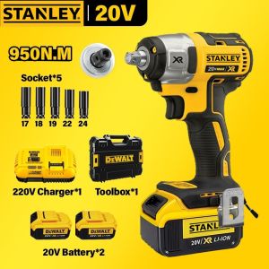 Stanley 20V Brushless Electric Wrench Impact Wrench Driver Ratch Wrench High Power Tool Set