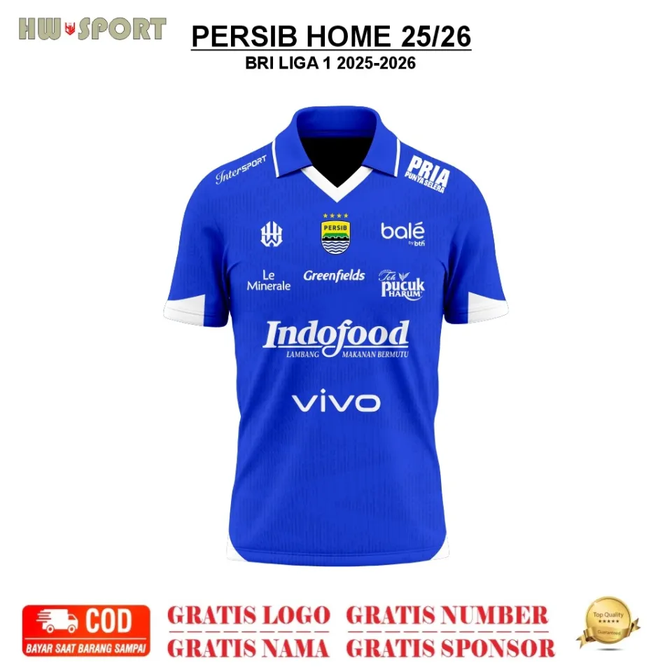 Jersey PERSIB BANDUNG Home Biru - LIGA 1 Terbaru 2025-2026
