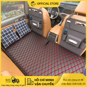 Đệm ô tô nằm ngủ gấp gọn bằng da cao cấp nệm xe hơi ghế sau cho xe 4 5 7 chỗ và bán tải dài 1m2 không cần bơm