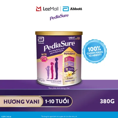 [CHỈ 21-29.8 GIÁ TỐT MUA NGAY-SLCH] 1 lon PediaSure 1-10 tuổi dạng bột hương Vani 380g