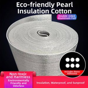 KAIEW Heat Insulation Roof Insulation Film Anti UV Self-adhesive Aluminum Foil Window Glass Film No Drill Aluminum Foil Shading Film Indoor Use