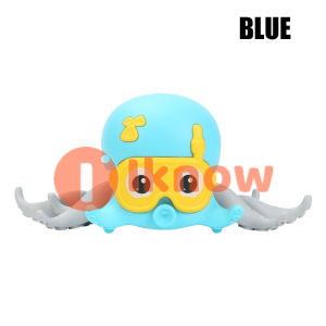 Early Learning Interactive Octopus Squid Bath Toy Mainan Baby Kids Amphibious Crawling Floating Octopus Toys Educational Toys for Baby Boys Girls
