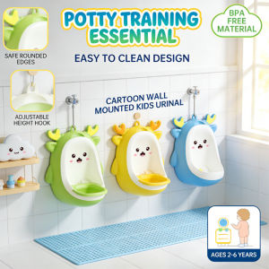 Boys Standing Urinal Potty Trainer Cartoon Wall Mounted Kids Urinal for Toddlers with Free Hook