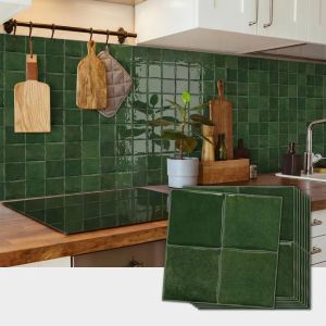 VALER Waterproof 3D Tile Stickers Marble Vein Lightweight DIY Backsplash Tiles Affordable Option Self-Adhesive Backing Wall stickers wall paper Kitchen
