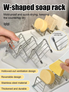 W-shaped Soap Holder Stainless Steel Soap Storage