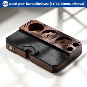 BINCOO Coffee Tamper Set Multi-function Powder Base Espresso Machine Powder Distributor Hammer Storage Set 51/58MM