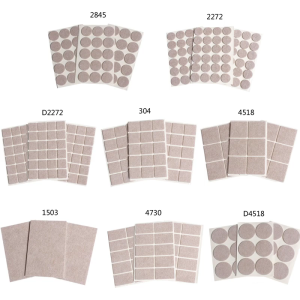 72Pcs Practical Felt Chair Leg Pad Without Slip Self Adhesive Floor Scratch Protectors for Home and Office Supplies