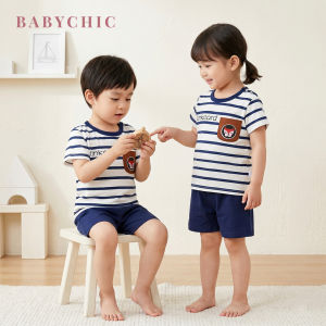 Kids Apparel 0-5 Years Baju Budak Set Lengan Pendek Baby Toddler Clothing Soft Breathable Fashion