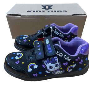 Sepatu Sekolah Anak Perempuan Laki Laki Cewek Cowok Warna Hitam Murah Tali Perekat Rekat Velcro Kecil Tanggung Umur 6-10 Tahun PAUD TK SD SMP SMA Kelas 1 2 3 4 5 6 7 8 9 0 -KIDZTUBS0122221311