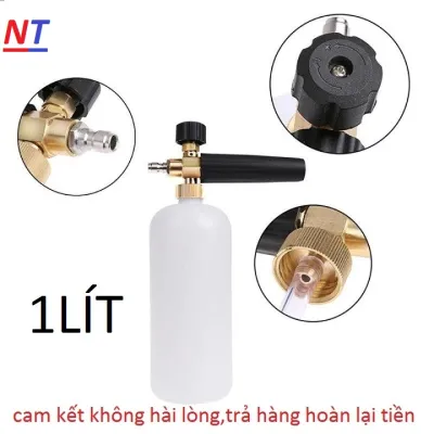 Bình tạo bọt tuyết cao cấp gắn s.úng phun xịt rửa cho máy rửa xe cao áp máy xịt rửa cao áp máy rửa xe gia đình