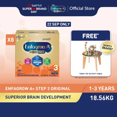 [Bundle of 8] Enfagrow A+ Step 3 (1Y+) Original Milk Formula Powder (2.32kg x 8)