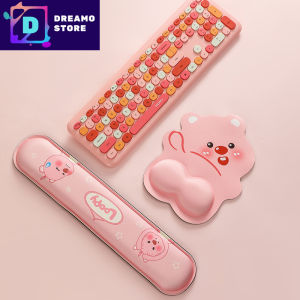 Loopy Mouse Pad/Wrist Rest Cute Cartoon 3D Memory Foam Mouse Pad Hand Pillow Wrist Protection Pad Office Hand Pillow 小海狸l露比鼠标垫护腕垫