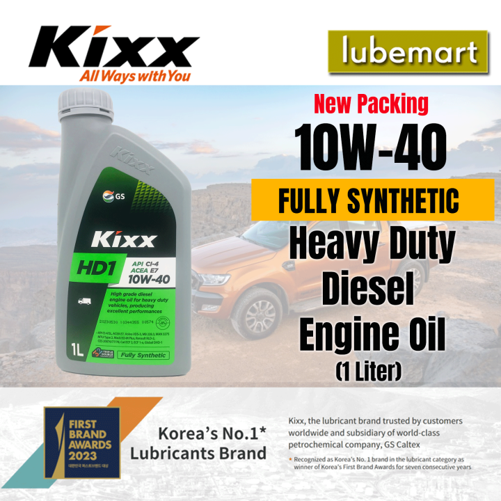 KIXX HD1 10W40 Fully Synthetic Diesel Engine Oil (1 Liter) Lazada