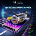 UHero Tẩu sạc nhanh 100w, tẩu sạc ô tô nhỏ gọn TSN-01 hai cổng USB, typeC phù hợp các loại xe, các loại  thiết bị di động Phụ Kiện Phụ Tùng. 