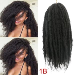 18Inch Synthetic Hair Crochet Braids Afro Kinky Curly Twists Braiding Hair Extension