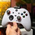 Tay cầm chơi game S102 - 2025 độ cần Hall Joystick xoay 360 kết nối bluetooth, Receiver 2.4G có 2 nút Macro gán Skill. 
