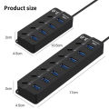 Usb 3.0 Hub Super High Speed Multi Usb Hub 4 Port / 7 Port Expander For PC Computer Accessories Laptop. 