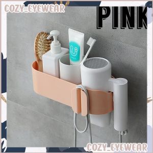 Hair Dryer Holder Racks Wall Mounted Bathroom Wall Hanging Storage Toilet Rack Organizer Shower Shelf Holder
