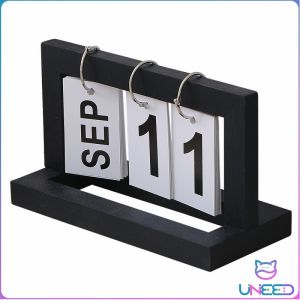 Need. Wooden desk calendar Home decoration Simple style Room decoration Creative desk calendar Black