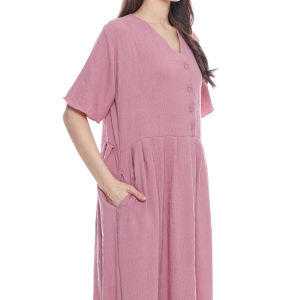 Daster Kekinian Remaja Midi Lengan Pendek Kaori Bahan AirFlow Adem Terbaru - Murah