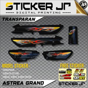 Striping Variasi Honda Astrea Grand Transparan Stiker Honda Astrea Legenda Motif Api 03