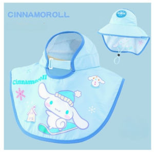 Aoduoyaya Sanrio Kuromi Sun Visor Cap Shawl Hat for Kids Infant Toddler Breathable Childrens Hat Big Brim