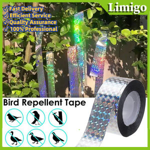 【Ready Stock】50M/80M Bird Repellent Scare Tape Repeller Ribbon Humane Scarer Pigeons Duck Fox Reflective Light Bird Repellent Ribbon