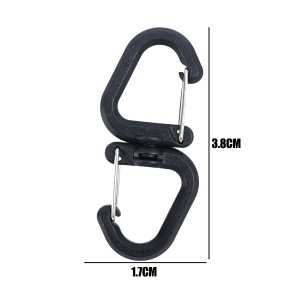 5PCS 360 Rotating S Hook Heavy Duty Carabiner Portable Backpack Water Bottle Hanging Cracker Outdoor Camping Hiking Accessories EDC Tool