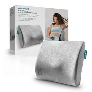 Anomeo Ultimate Ergonomic Back Support Pillow Lumbar Support Memory Foam Cushion for Home Office Car Travel