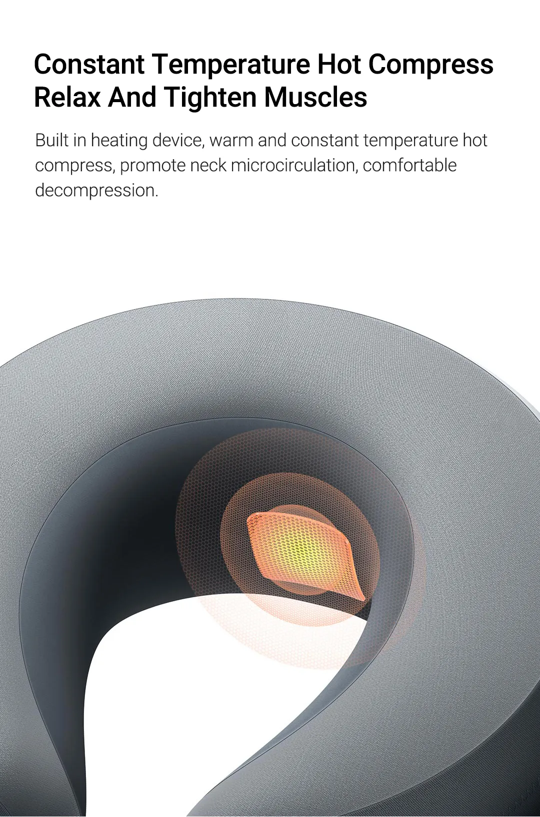 Gadgetoo Xiaomi Mijia Smart Neck Massager Mjnkam01Sks Constant Temperature Hot Compress Works With Mijia