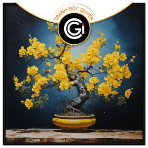 Tranh Treo Tường Canvas tranh dán tường Tranh Tết Hoa Mai  CGI-76