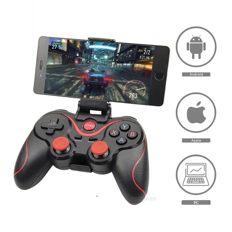 ORIGINAL] Gen Game NEW S3 Bluetooth Gamepad Controller Joystick for iOS  Android Smartphone and PC with Phone Holder