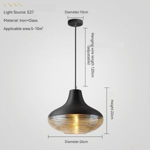 Nordic Restaurant Pendant Light Modern malist Creative Art Cafe Personalized Bar Industrial Style Glass Pendant Light