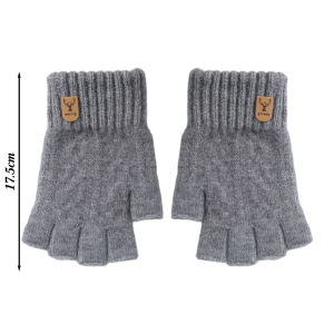 Dệt Kim Dày Nhiệt Găng tay hở ngón Phụ Nữ Nam Mùa Đông Ngoài Trời len ấm Lái Xe bao tay hở ngón Màn Hình Cảm Ứng Găng