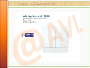 Legrand Mallia 281006 10AX 250V 4 Gang 1Way Switch (White) Model Mallia-2810