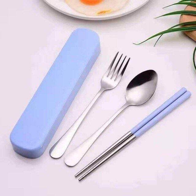 4 in 1 Spoon Fork & Chopsticks Box Container Set | Lazada PH