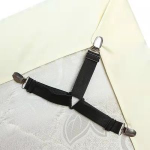 HTF.1-4pcs Bed Sheet Mattress Adjustable Gripper Elastic Clip Holder Strap Fasteners