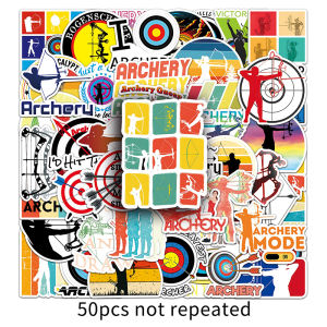 50PCS Shooting sports series sports competitive graffiti stickers helmet motorcycle personalized DIY waterproof decorative PVC material precision printing stickers