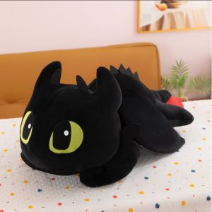 Cartoon Toothless Dragon Plush Toy Soft Flying Stuffed Animal Dinosaur Plushie Sleeping Pillow Companion Doll