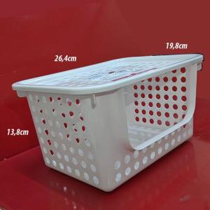 Rổ nhựa có nắp chữ nhật đa năng màu trắng 264x198cm cao 138cm sx tại Nhật. D050