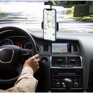 Promo CAR Holder HD33 Car mount kaca spion / kursi mobil penyangga dudukan HP dengan holder U 360 rotasi